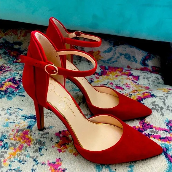 Jessica Simpson Shoes Jessica Simpson Red Velvet Shoes Pumps
